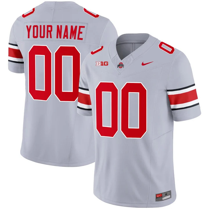 Men's Nike Ohio State Buckeyes Custom #00 Grey Collection 2023 College Football Jersey IUG23QNW